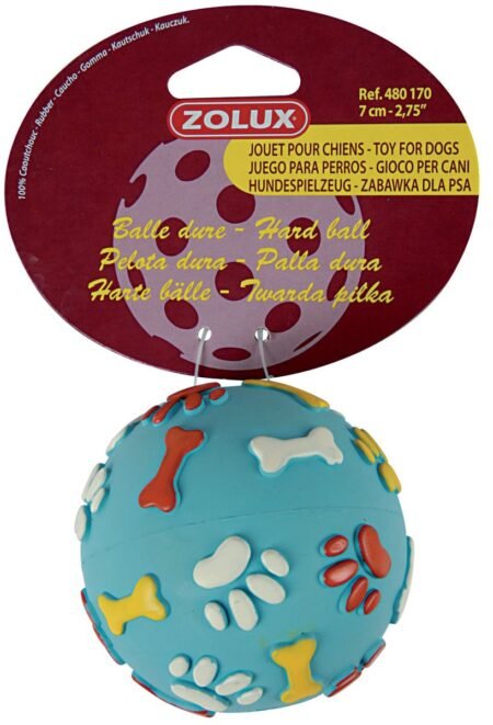 JOUET CAOUT.BALLE DUR 7CM ASS - 480170